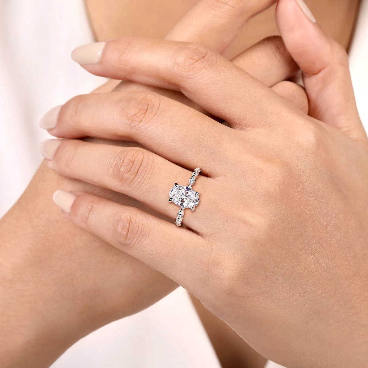 Victorian-Inspired Hidden Halo Diamond Engagement Ring Setting
