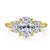 Charisa Oval Diamond Engagement Ring with Hidden Halo and Side Diamonds