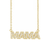 Diamond MAMA necklace in 14k white gold
