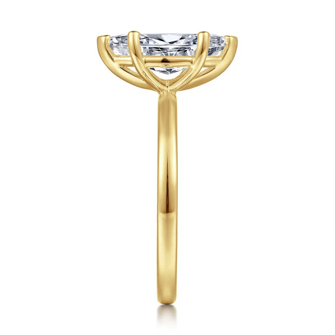 Paula Solitaire Engagement Ring Setting with Marquise Cut Diamond