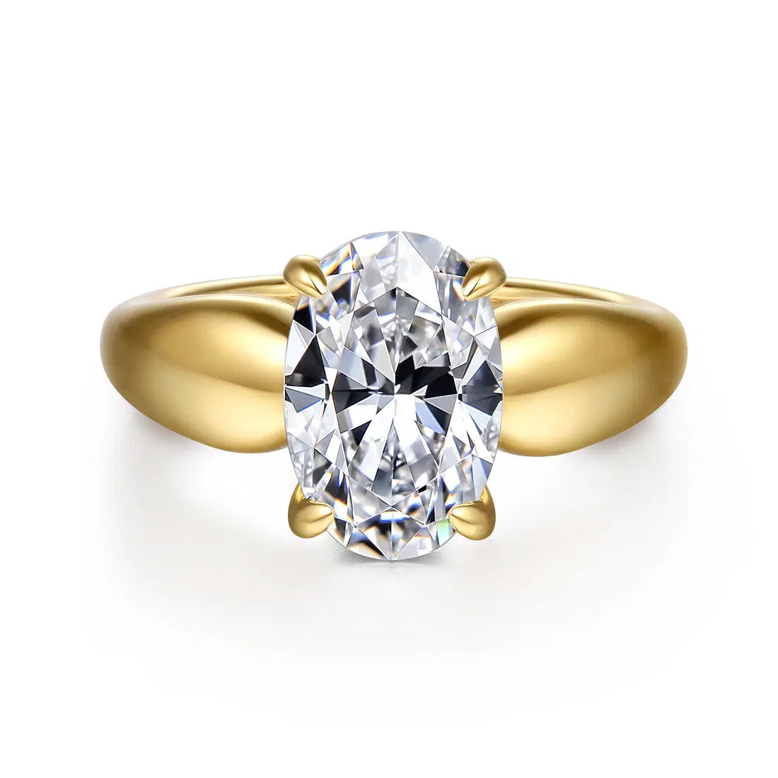 Raven Oval Engagement Ring Setting with Hidden Halo