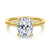 Ericka Elongated Cushion Cut Diamond Engagement Ring Setting with Hidden Halo