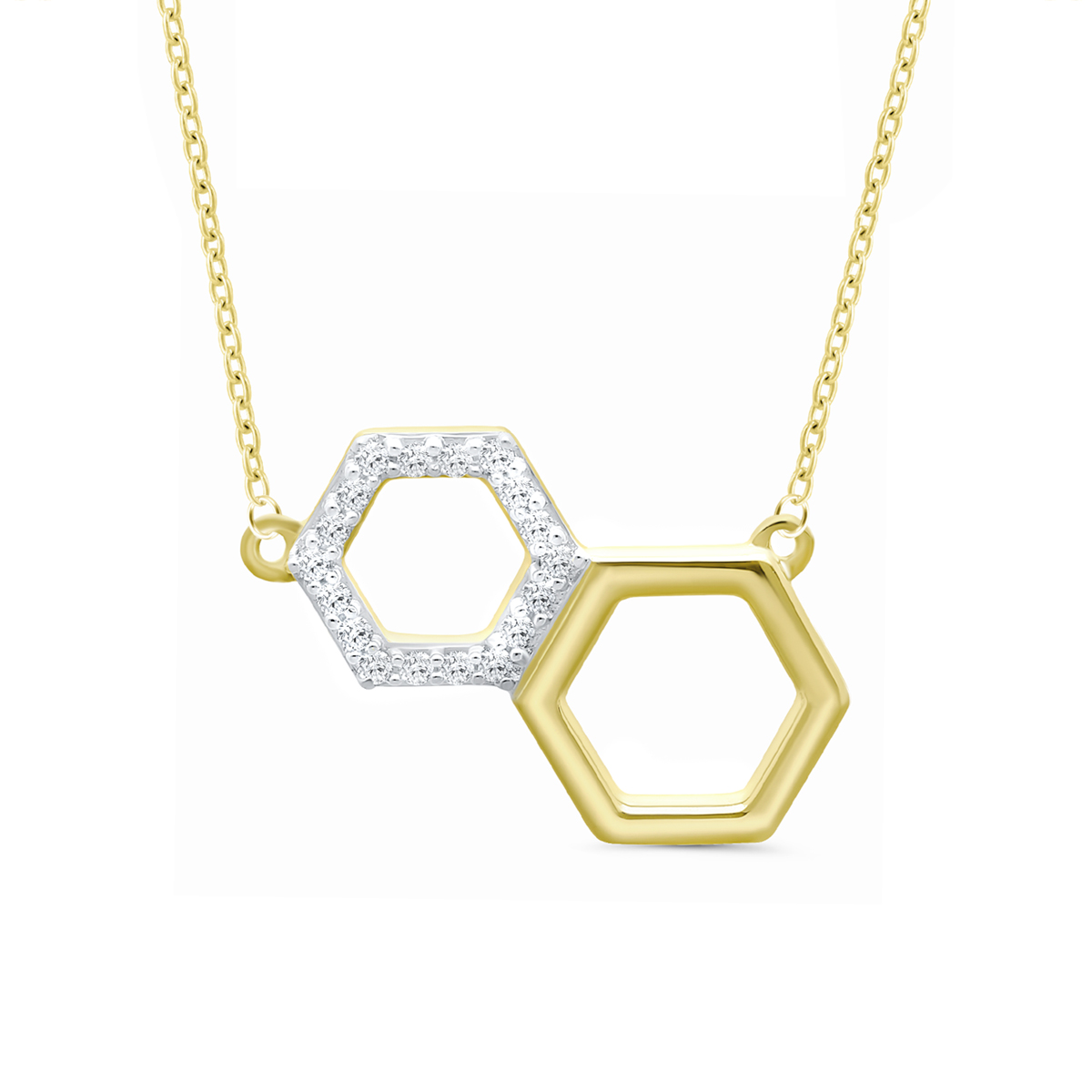 Gold-plated Honeycomb Pendant