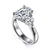 Laynie Oval 3-Stone Diamond Engagement Ring Setting in 18k Gold