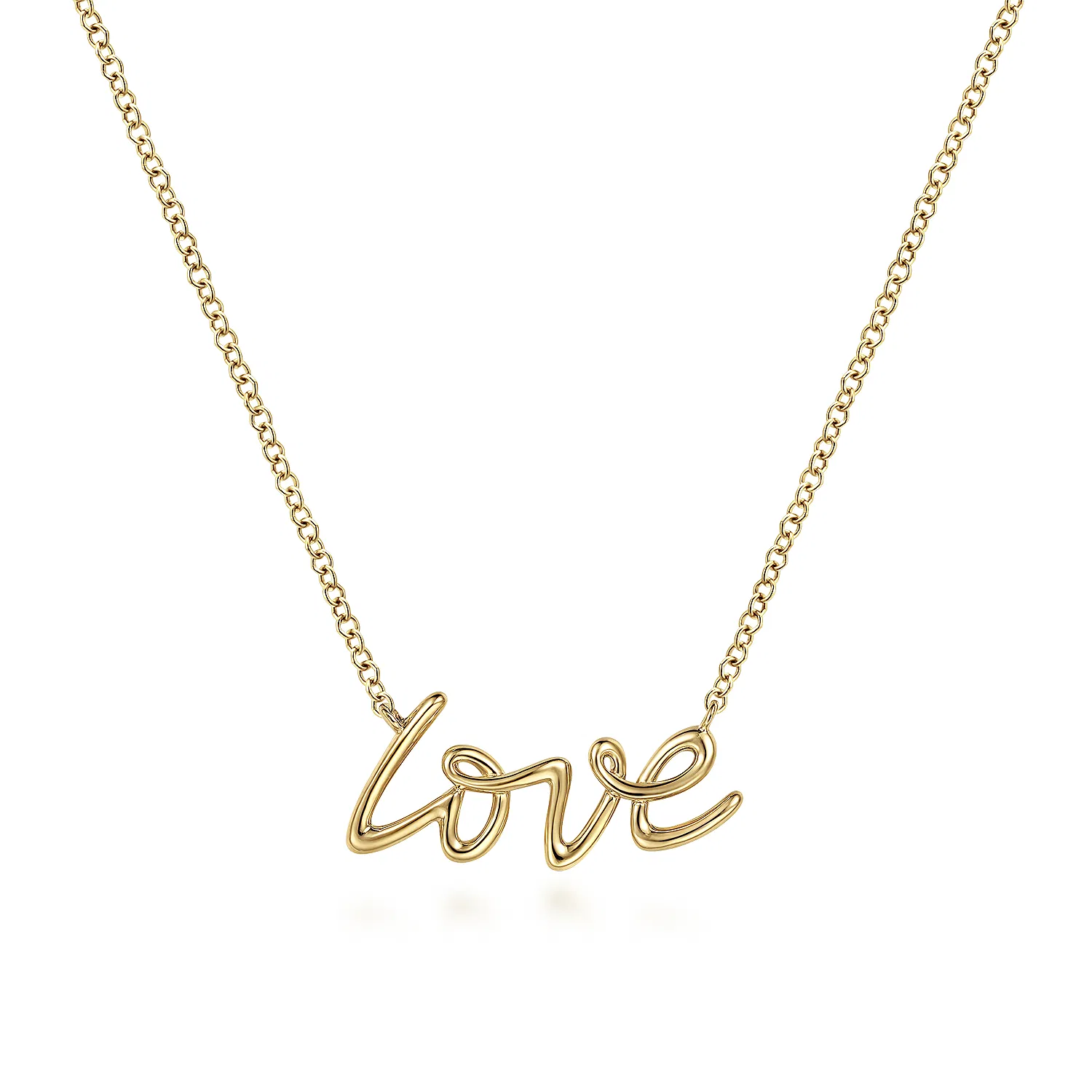 14K Yellow Gold Love Necklace