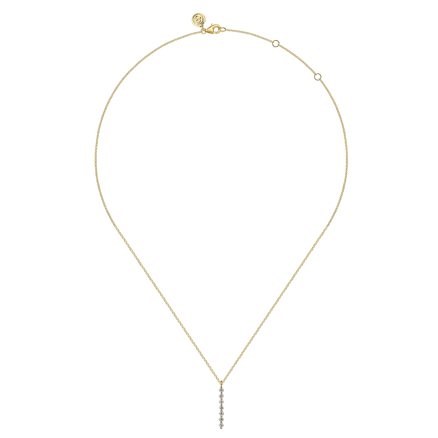 White Sapphire Bar Necklace