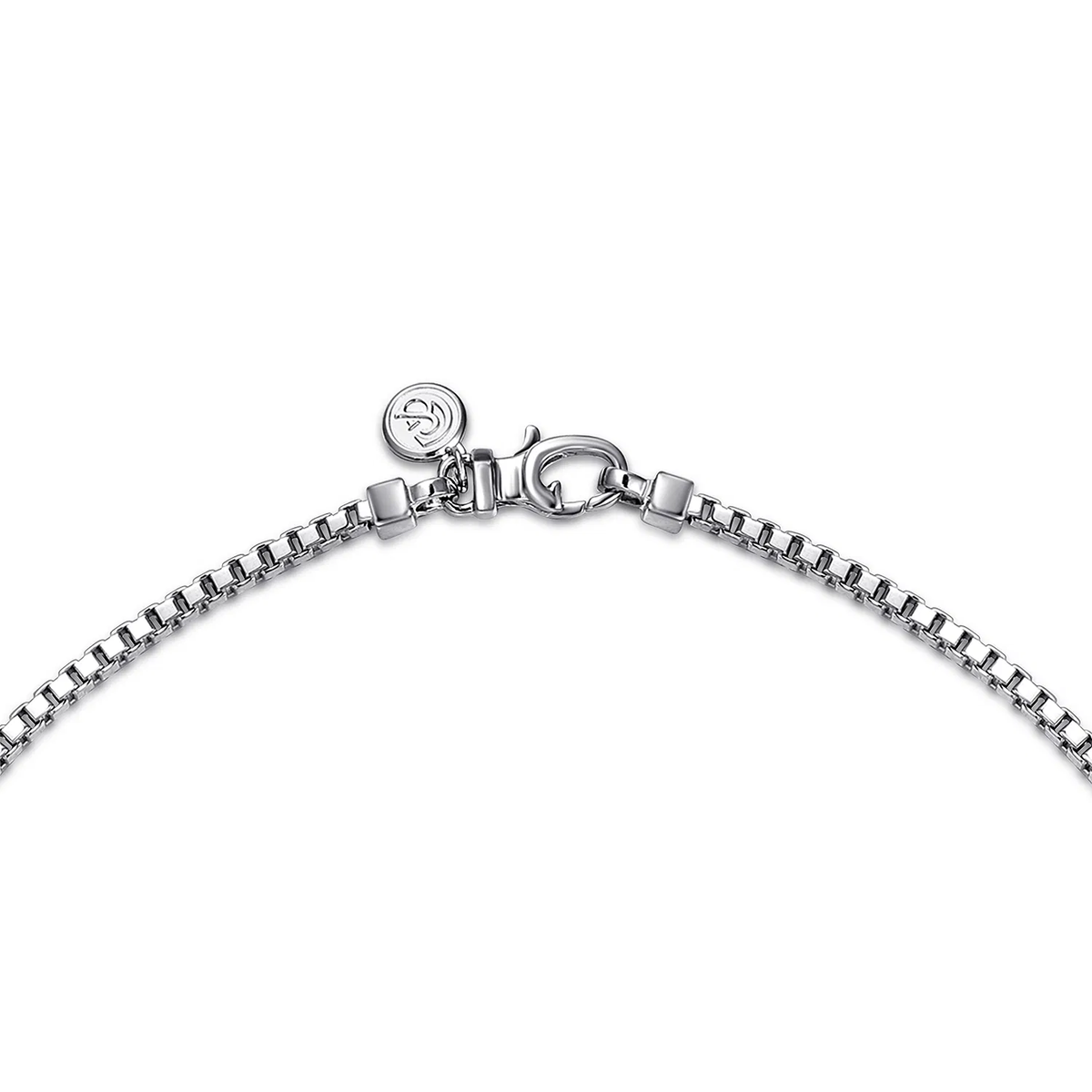 Sterling Silver Solid Box Chain Necklace, 22"