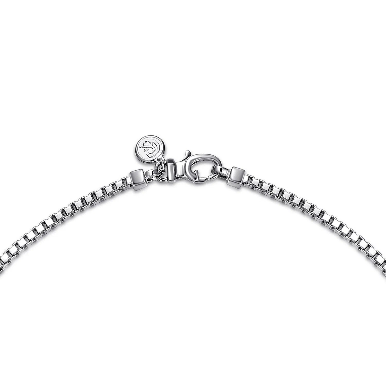 Sterling Silver Solid Box Chain Necklace, 22"