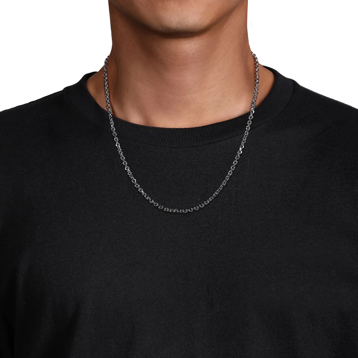 925 Sterling Silver Solid Link Chain Necklace, 22", 3.6mm