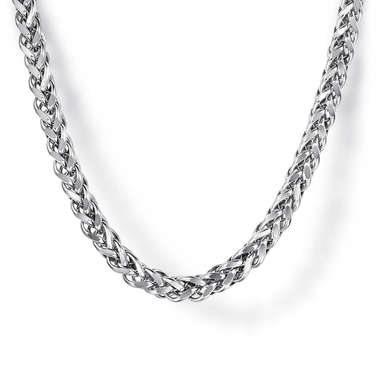 925 Sterling Silver Solid Wheat Chain Necklace, 22", 3.2mm