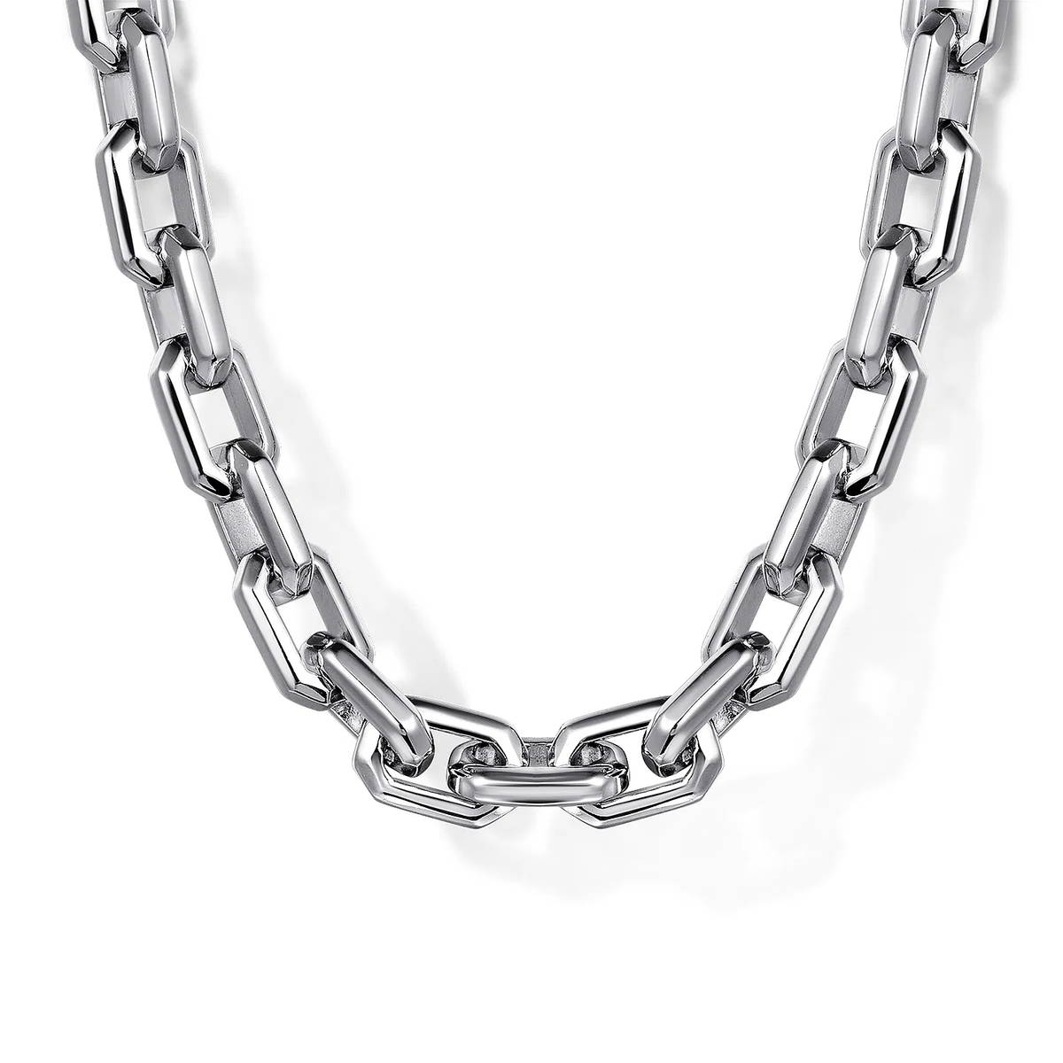 Sterling Silver Solid Link Chain Necklace, 22", 5.6mm