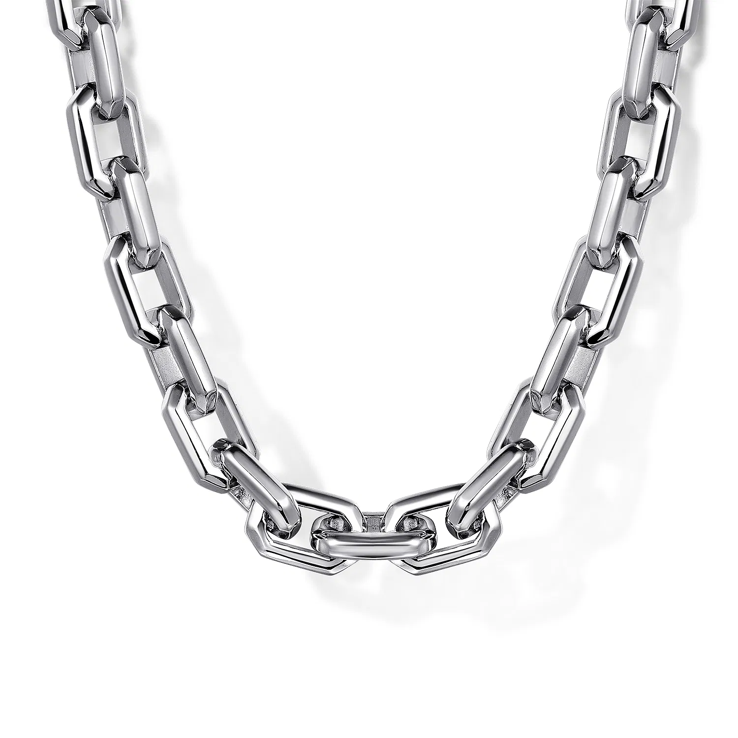 Sterling Silver Solid Link Chain Necklace, 22", 5.6mm