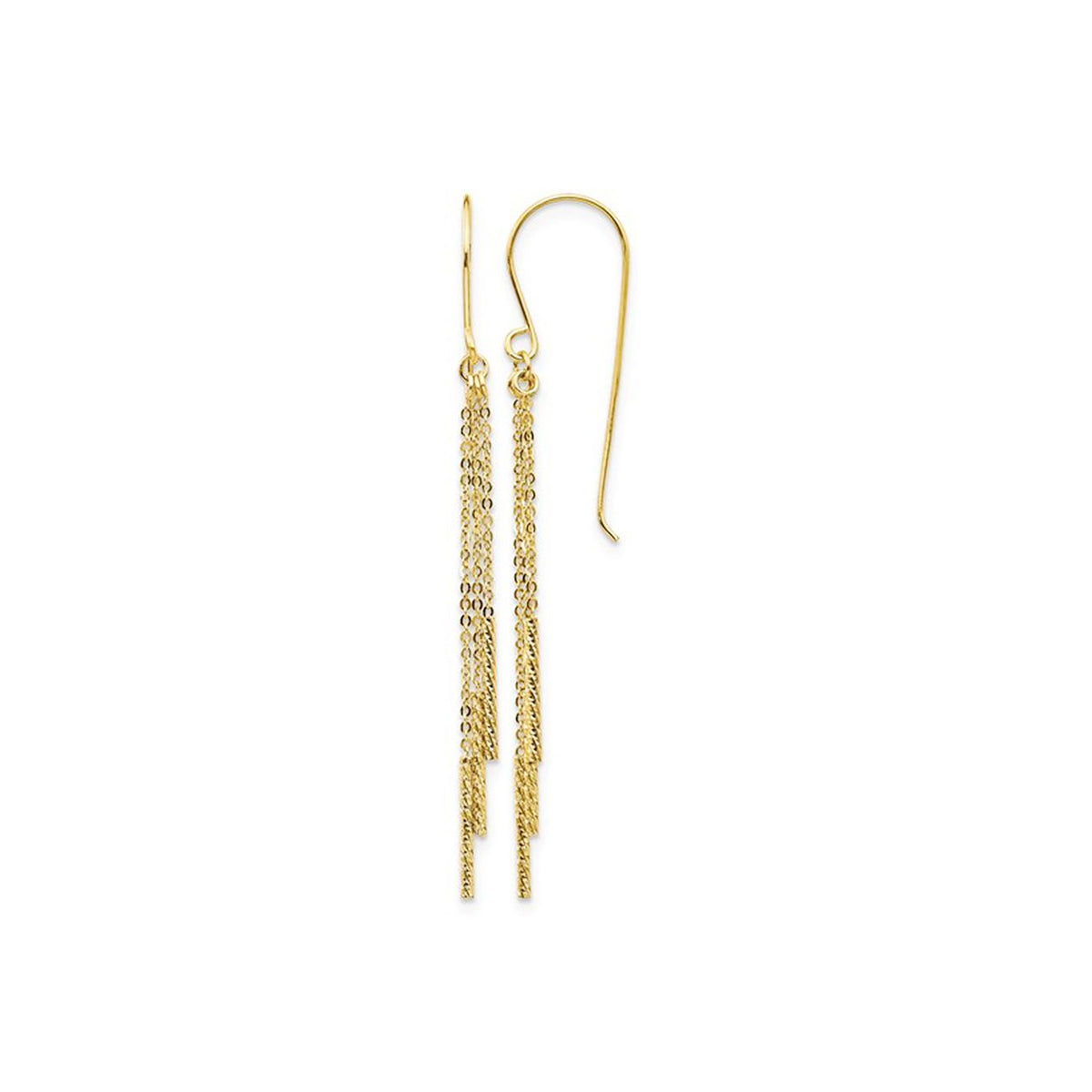Chain and Bar Dangle Tassel Earrings
