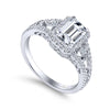 Marlena Emerald Cut Engagement Ring Setting