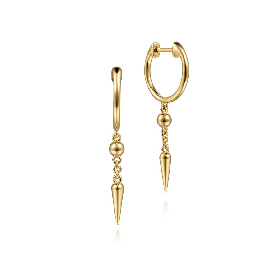 The Brass Spine and Spike Earrings