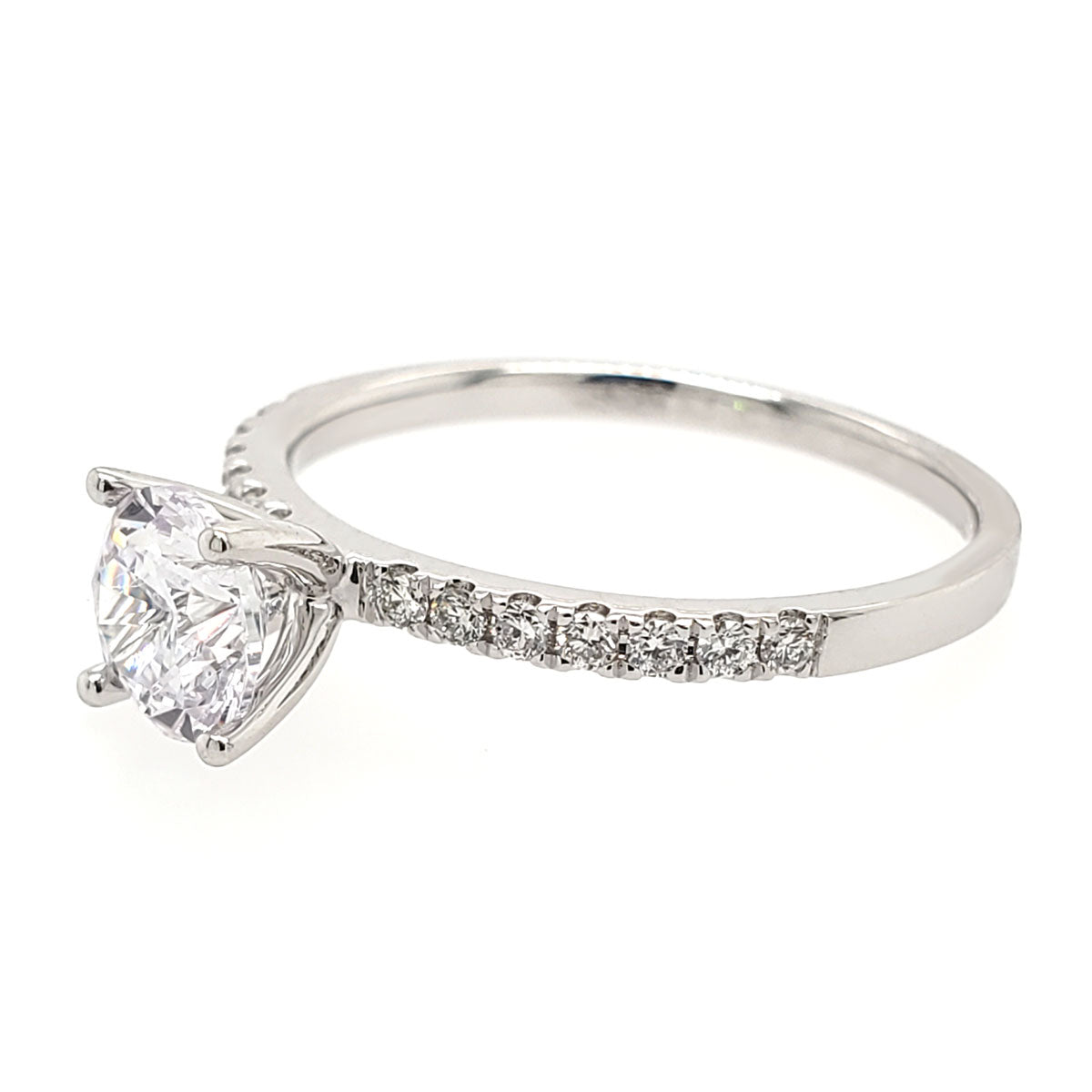 Classic Shared Prong Diamond Engagement Ring Setting