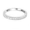 Diamond Stackable Ring with Milgrain in White Gold