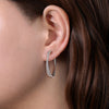 White Sapphire Twist Hoop Earrings