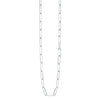 Diamond Paperclip Chain Necklace in Sterling Silver