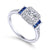 Sylvia Engagement Ring Setting with Sapphires