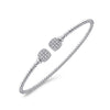 Cuff Bracelet with Diamond Clusters