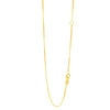 Adjustable 18” Yellow Gold 0.8mm Box Chain Necklace with Lobster Clasp