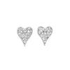 Diamond Heart Stud Earrings, 0.20cttw