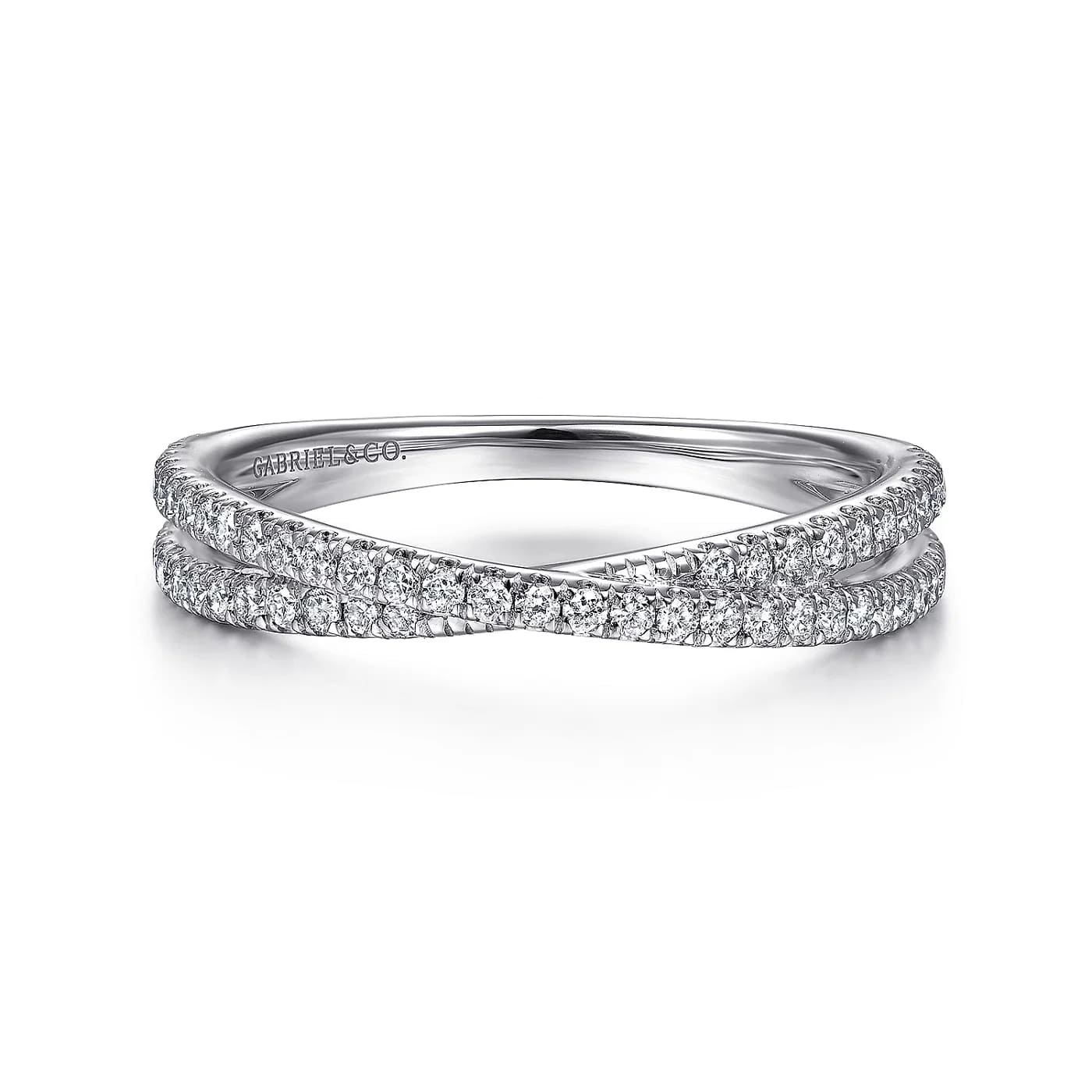 White Gold Diamond Criss Cross Ring, 0.30 cttw - JusticeJewelers