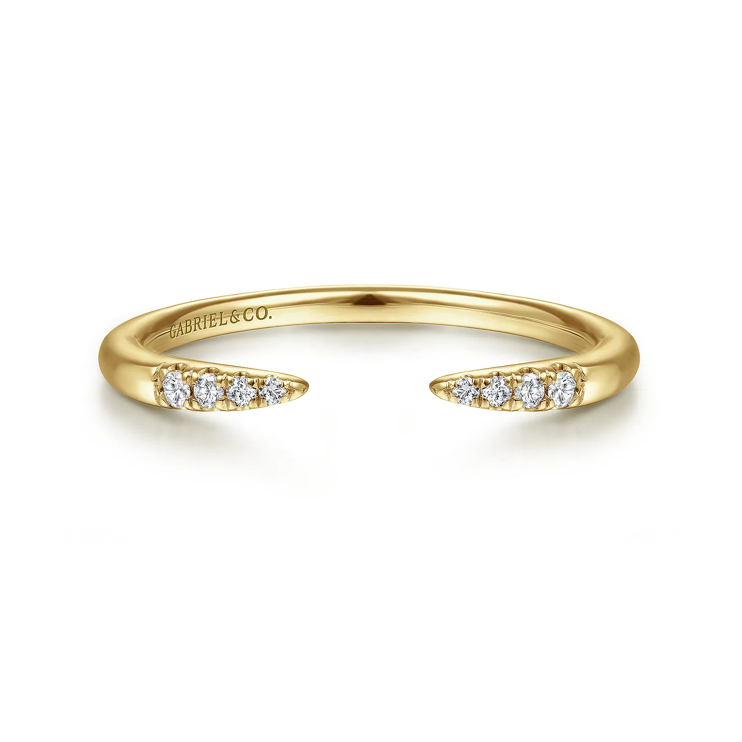 14K Yellow Gold Diamond Stackable Ring 0.05ct