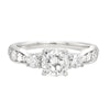 Three-Stone Trellis Diamond Engagement Ring, 1.22 cttw
