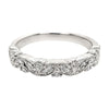 Leaf Pattern Diamond Anniversary Band