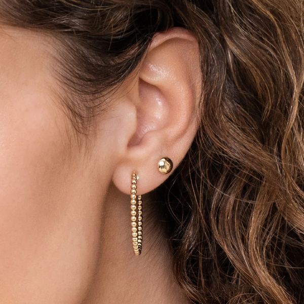 Bujukan Beaded Hoop Earrings, 30mm