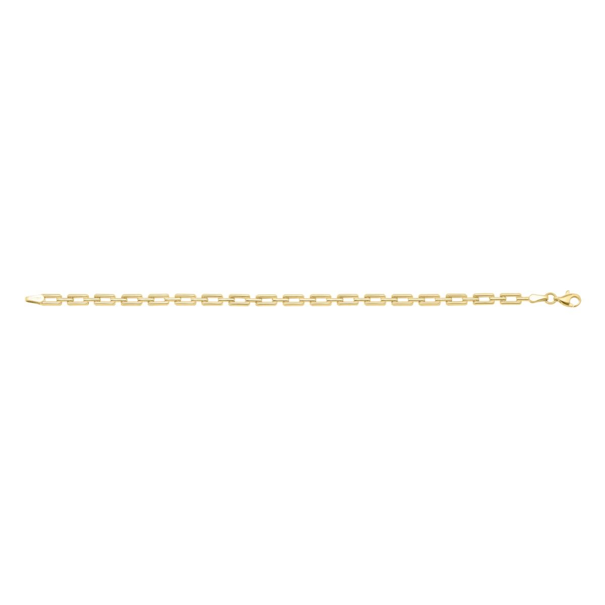 Rectangular Deco Link Bracelet in 10k Yellow Gold