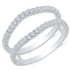 White Gold Diamond Engagement Ring Guard, 0.50 cttw