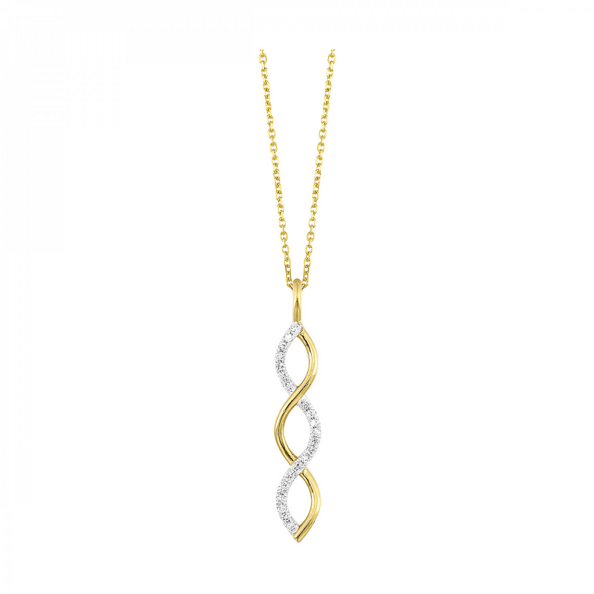 Infinity Twist Diamond Pendant