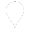 White Gold Diamond Star Pendant Necklace, 0.10 cttw