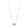White Gold Diamond Stationary Cluster Pendant Necklace, 1.0 cttw