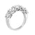 Round Lab-Created Diamond Five Stone Engagement Ring Band in White Gold, 2.0 cttw