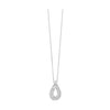 Elegant Teardrop Diamond Pendant Necklace in White Gold, 0.33 cttw