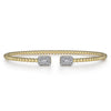 Bujukan Open Cuff Bracelet with Diamond Baguettes