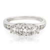 Triple Diamond Engagement Ring- 0.90 ctw.