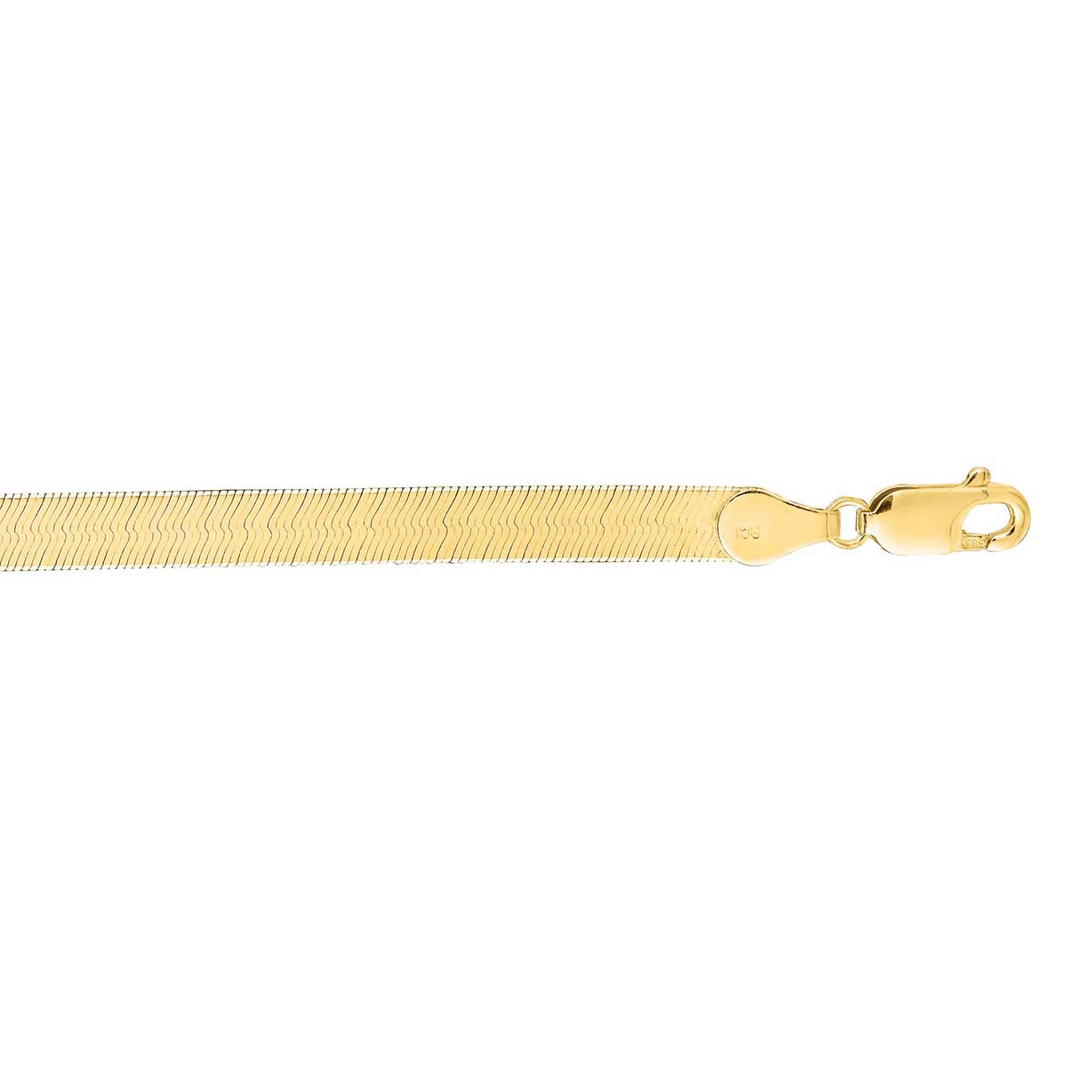 10k Yellow Gold Classic Herringbone Necklace, 20&quot;