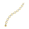 Textured Yellow and White Gold Diamond Link Bracelet, 2.0 cttw