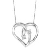 Open Heart Pendant with Diamonds by Twogether