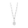 Diamond Paperclip Chain Necklace in White Gold