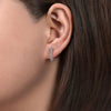Lattice Diamond Hoop Earrings