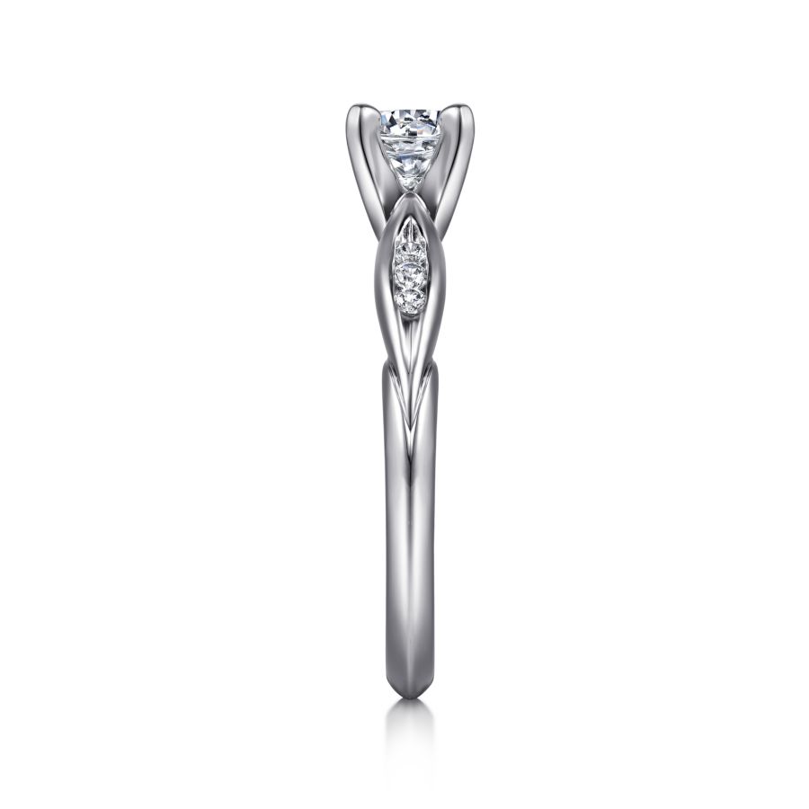 Quinn Engagement Ring Setting in White Gold