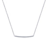 Curved Pave Diamond Bar Necklace