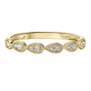 Diamond Pear Mixable Ring in Yellow Gold