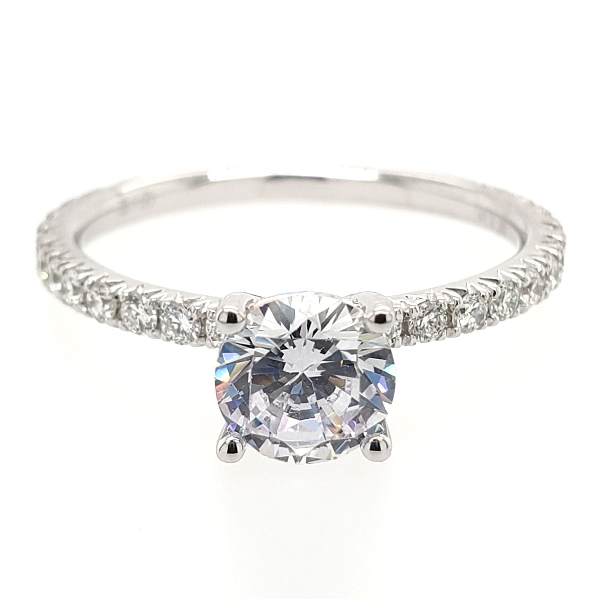 Classic Pave Diamond Engagement Ring Setting